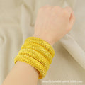 Middle east dubai 24k gold plated women's bangle luxury jewelry designer indian bracelet african arabian wedding