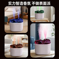 2024 new crackle volcano humidifier, home use, colorful aroma diffuser, desktop high mist output dual spray humidifier, cross-border