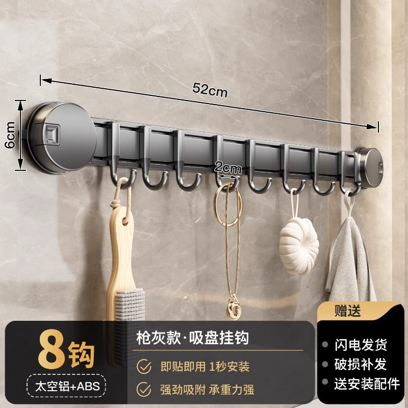 Suction cup hook sticky hook strong load-bearing adhesive storage rack hook wall hanging no punching bathroom door hanging clothes handy gadget