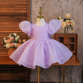 Export dressfashion puff sleeve tutu skirtbows princess skirt girl dress dress first birthday evening dress