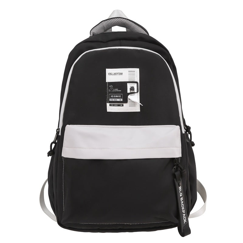 New schoolbag Korean version large-capacity backpack Mori simple high school junior high school students waterproof and wear-resistant flat backpack