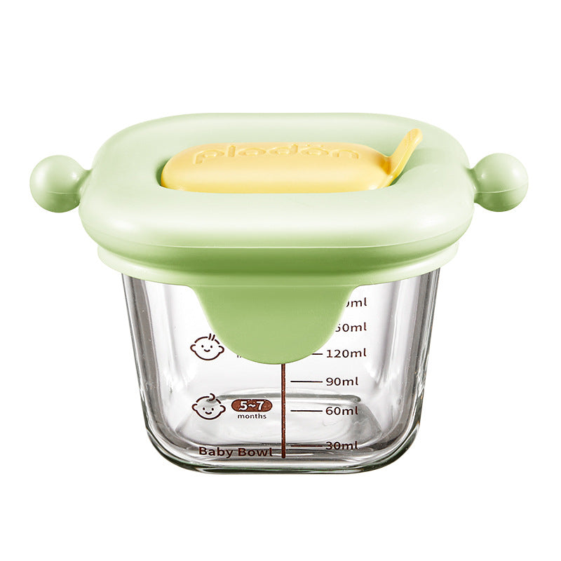 Pryton glass complementary food box can be cooked tableware, special bowl for babies, meat puree freezer storage box
