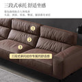 Source factory living room leather sofa italian normcore high back straight row genuine leather sofa small apartment high-foot sofa