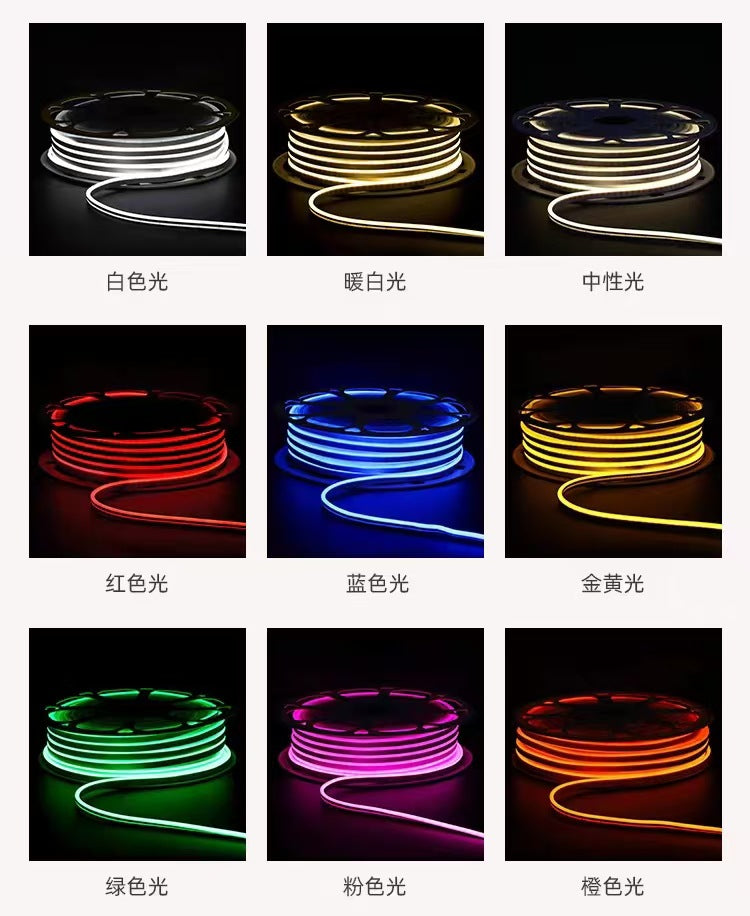 24v low voltage led silicone strip light - waterproof flexible recessed linear lighting, soft tubing, outdoor advertising light bar