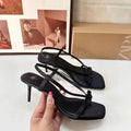 Za 2024summernew arrivalbows genuine leather high-heeled sandals women's outwear flip-flops open toe mid-heeled sandals and sandals