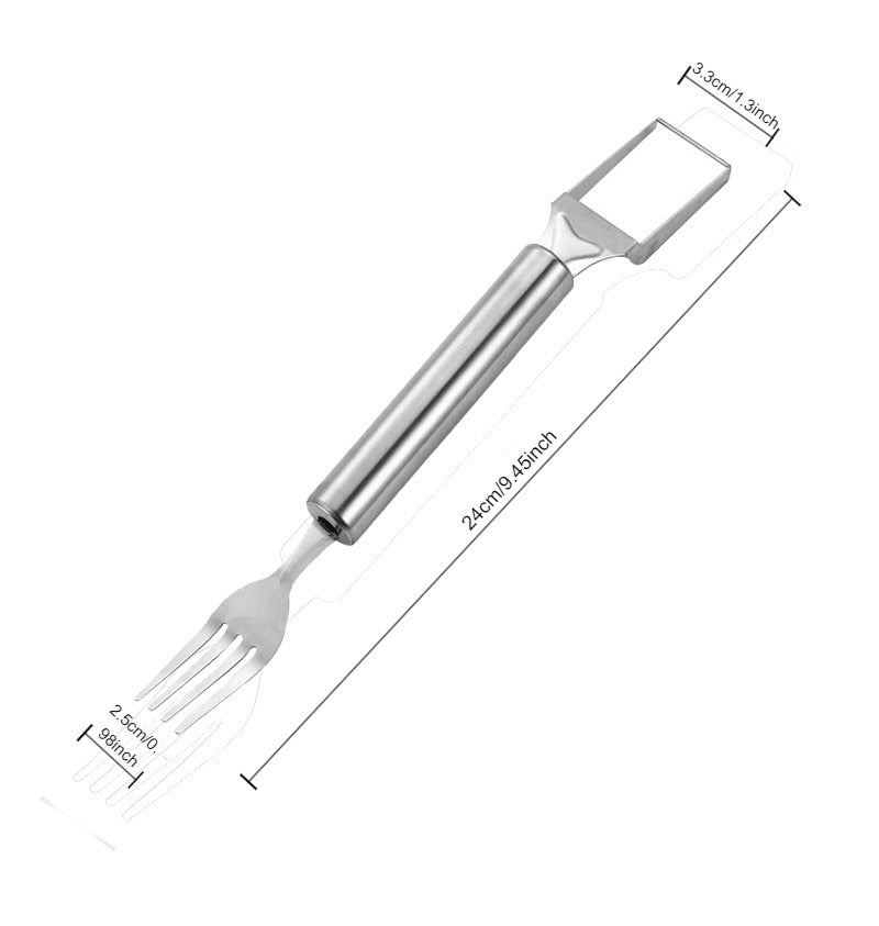 New multifunctional stainless steel double-head watermelon slicer - commercial grade fruit pulp divider - specialized watermelon dicing knife