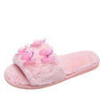 Indoor heattechstuffed slippers cartoon cotton slippers women's home cutestuffed family slippers butterfly floor slippers