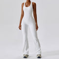 European and american quick-dry compression yoga outfit - dance, workout, and fitness - butt-lifting, tummy-control, bootcut one-piece yoga suit 8117