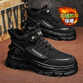 Boots men's winterfleece-linedheattechthickenedrotate button waterproofnon-slipthick soleheight sport snow cotton shoes