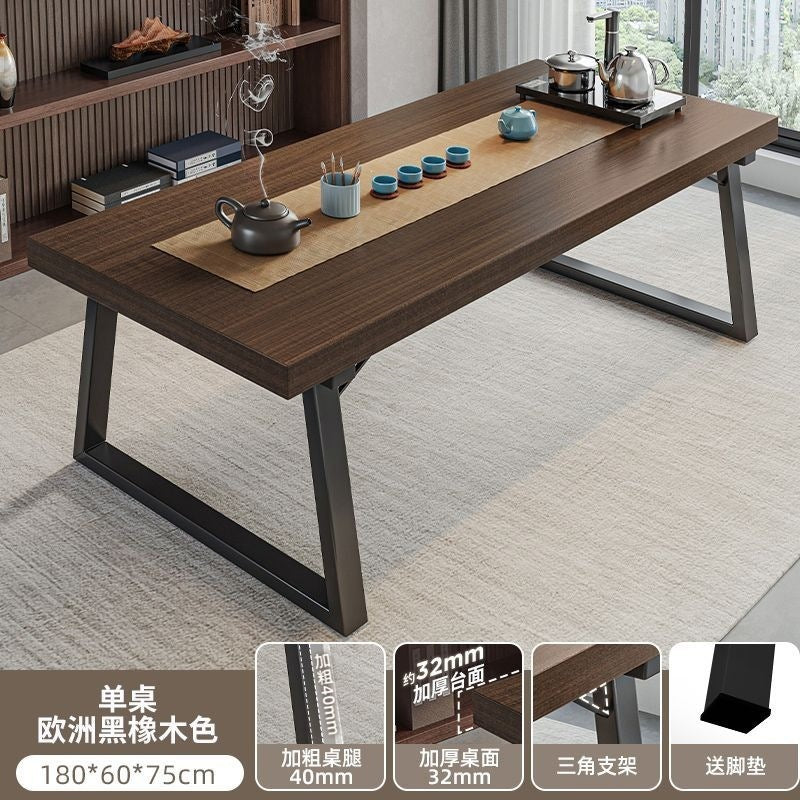 New chinoiserie tea table all-in-one complete set with chair casual coffee table for home living room tea table iron leg board table tea table