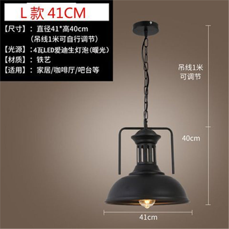 Loft retro stylish creative bar restaurant hotel decoration chandelier american industrial style nostalgic casual lampshade