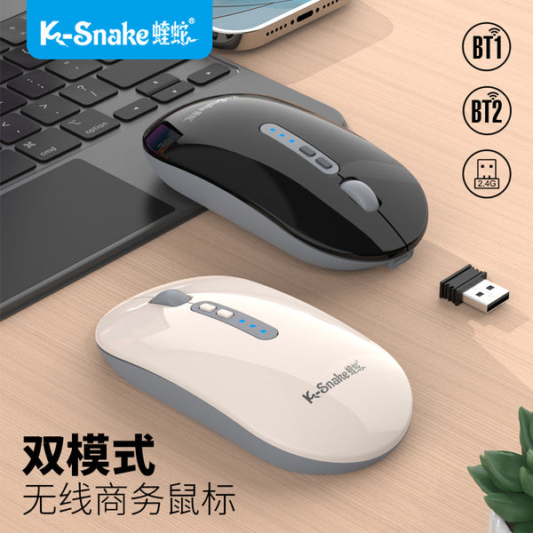 Viper BM300 Bluetooth Wireless Mouse Dual Mode Silent Desktop Computer Laptop Office Business Rechargeable USB