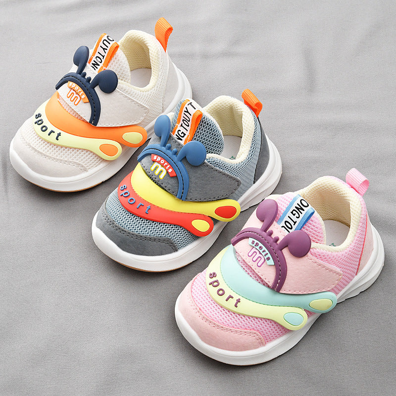 Kids' spring/autumn shoes: breathable soft-soled infant shoes for baby girls (0-1-3 years old), baby shoes, functional shoes for baby boys, and first walker shoes