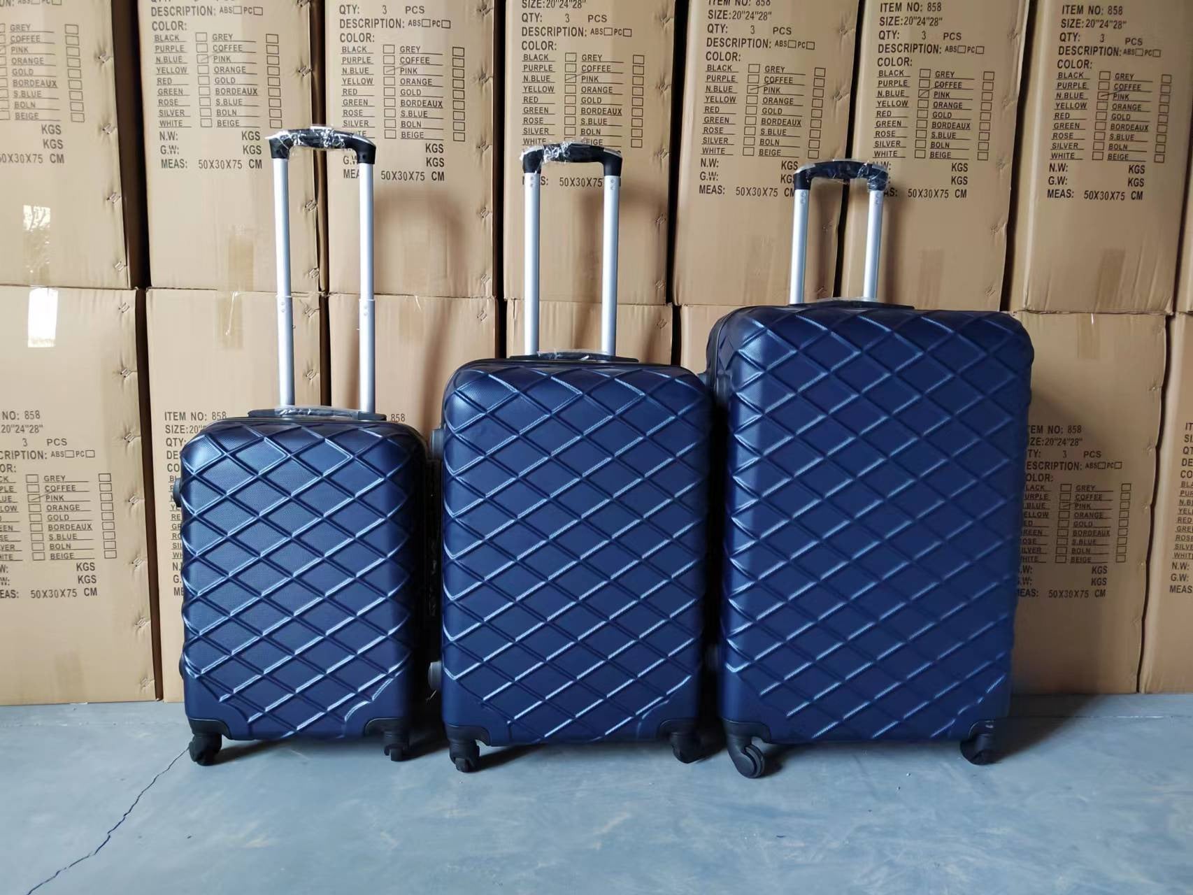 Cross-border special ABS material boarding case, gift travel password box, strong waterproof universal wheel trolley case