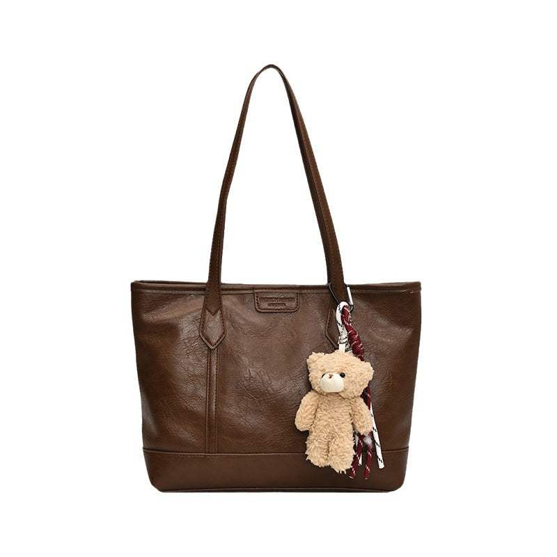 Retro large-capacity bag women's 2025 winter new shoulder bag fashionable foreign style fashionable commuter tote bag