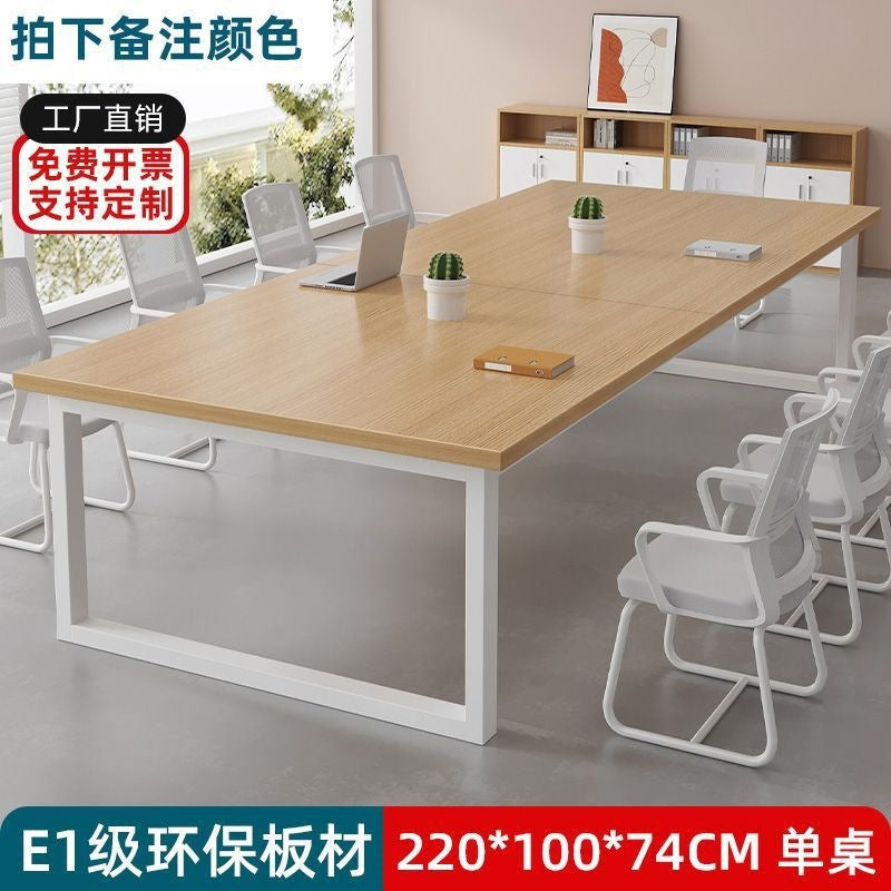 Conference table, rectangular desk, office desk and chair set, minimalist modern rectangular table, workstation, office negotiation table