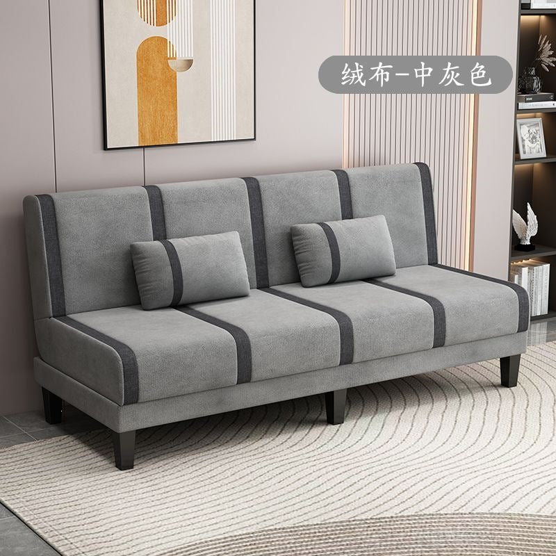 Sofa bed can be folded and used as a double or three-person multi-functional simple rental room bedroom lazy living room fabric sofa