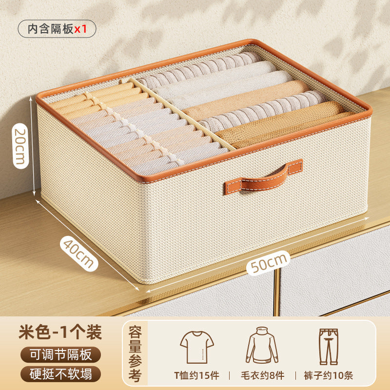 Clothes storage box Foldable underwear storage box Wardrobe sorting storage box Household clothing storage artifact