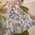 Kids' floral cartoon casual summer dress - soft & breathable, lightweight cotton-blend sundress for a fresh, stylish look