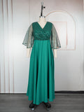 Women's dress cross-border african new style large sleeves loose casual rhinestone robe