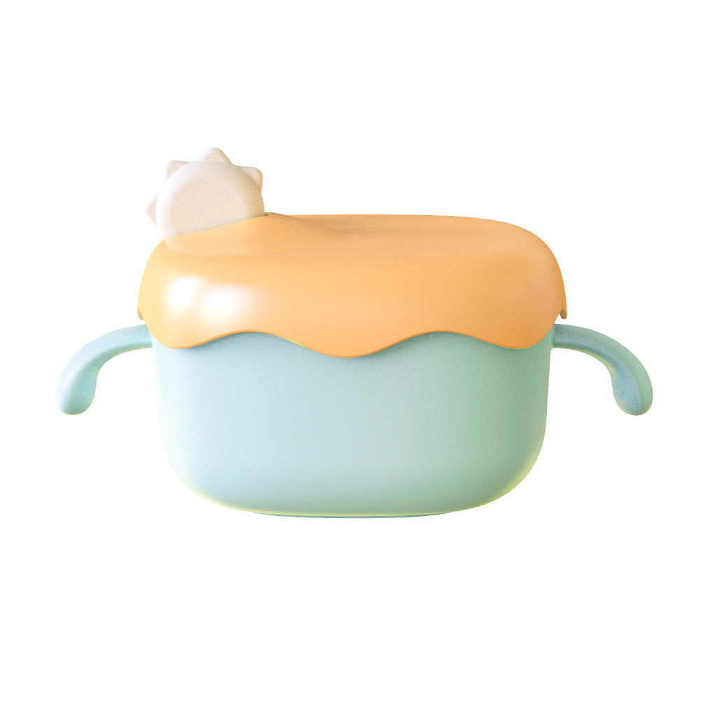 Kids' bowl and utensil set - baby bowl with handles, straw bowl, portable multifunctional feeding bowl for infants