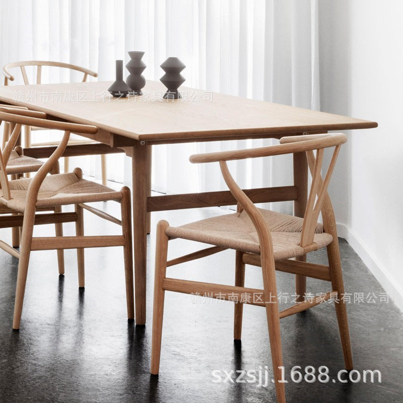 Shangxingzhi shi dining chair y chair hans chair solid wood desk chair single chair medieval chinoiserie solid wood chair with armrests