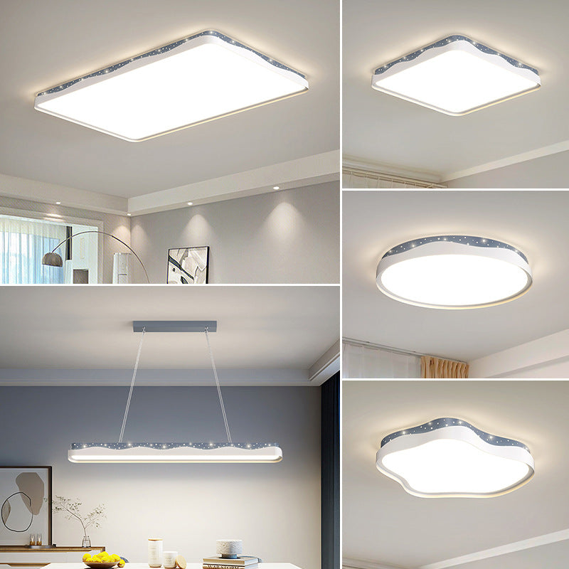 2024 New Intelligent Modern Simple LED Living Room Light Nordic Bedroom Ceiling Light Eye Protection Whole House Lighting Package
