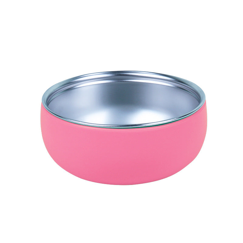 Factory new baby silicone stainless steel tableware set creative product 304 stainless steel children's silicone tableware bowl