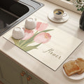american diatom mud table mat for home insulation mat countertop absorbent mat kitchen drain mat bowl and plate water control mat