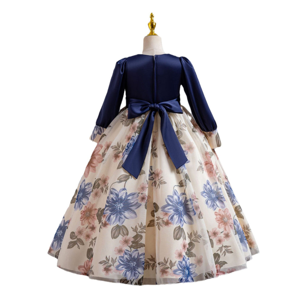 Export chiffon new arrivalkids dress pattern long sleeves princess dress little girl dresschildren dress