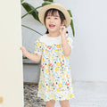 Summernew arrival shell lace collar kids princess dress baby girl summer floral girldress outing skirt