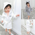 Kids bathrobe coral velvet spring & fallwinter children's bath towel baby boy pajamas boys and girls nightgown home clothes trendy