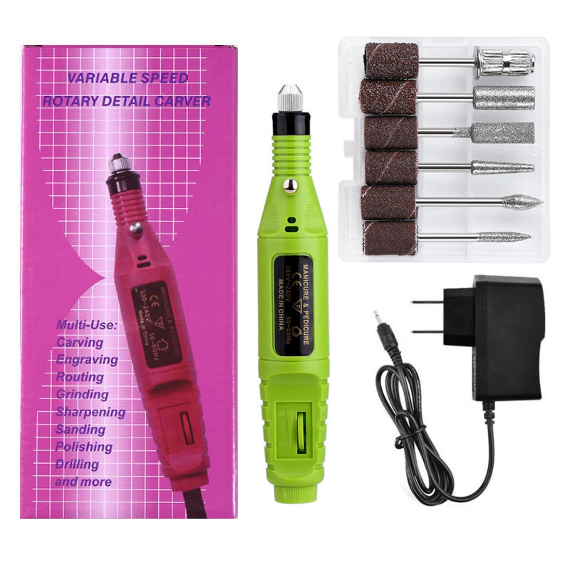 Mini nail drill set - portable electric nail file & polisher kit