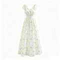French style teen girl's chiffon floral print sundress - elegant, mature, european-inspired, cross-border fashion