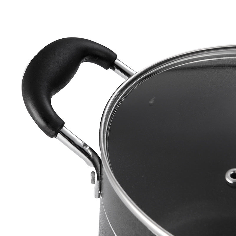 Personalized european style non-stick pan industrial set of single bottom frying pan cooking casual style kitchen for home pot suit soup pot