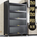 Best sellingfor homekitchen rack cabinet steel multi-layer thickened cupboard pulley storage cabinet microwave oven storage cabinet