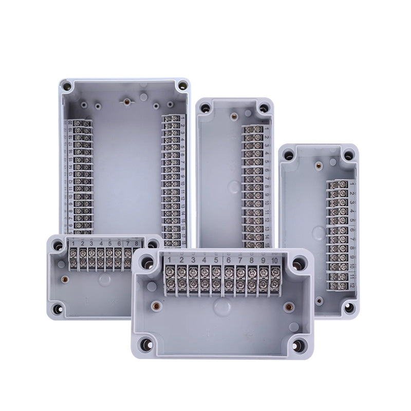 Outdoor plastic waterproof junction box 4P-40P/position with high and low terminal junction box ABS cable power box