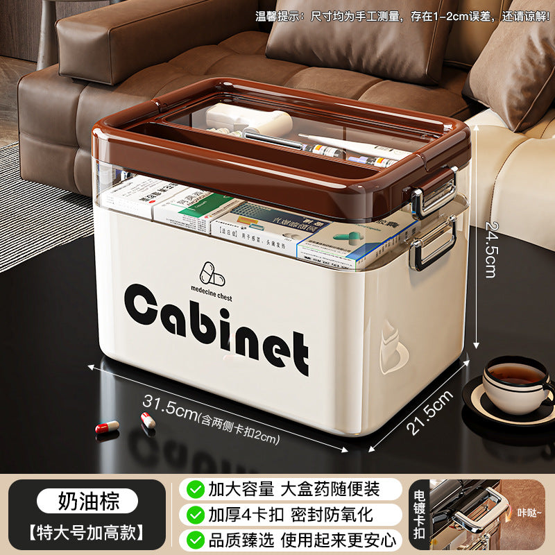 Multi-layer medicine cabinet Household medicine cabinet Large capacity medicine storage box Portable plastic medical first aid and portable medicine cabinet