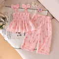 Kids clothing  cross-border new arrivalfashionspring & fallgirl pink suspender tops baby children's clothing
