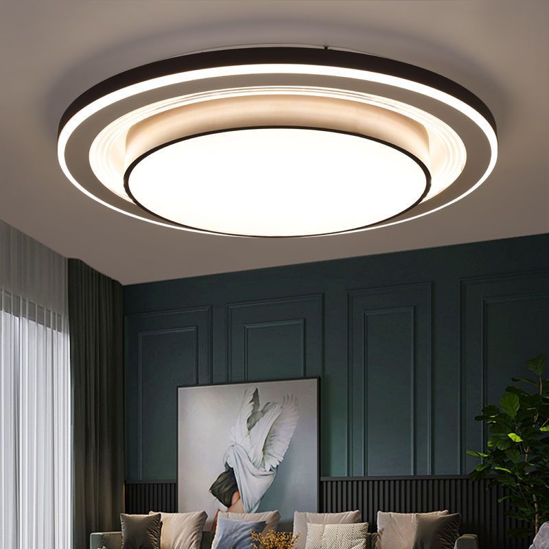 Led ceiling light round living room lamp 80cm minimalist modern elegant home bedroom light 1m large round room lighting fixture