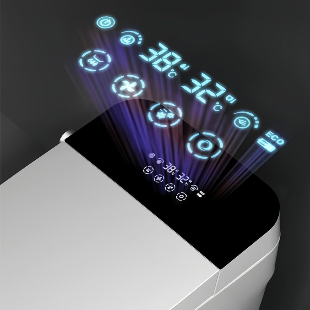 Authentic smart toilet - all-in-one, fully automatic, no water pressure limitation, voice & radar sensor activated electric toilet for home use