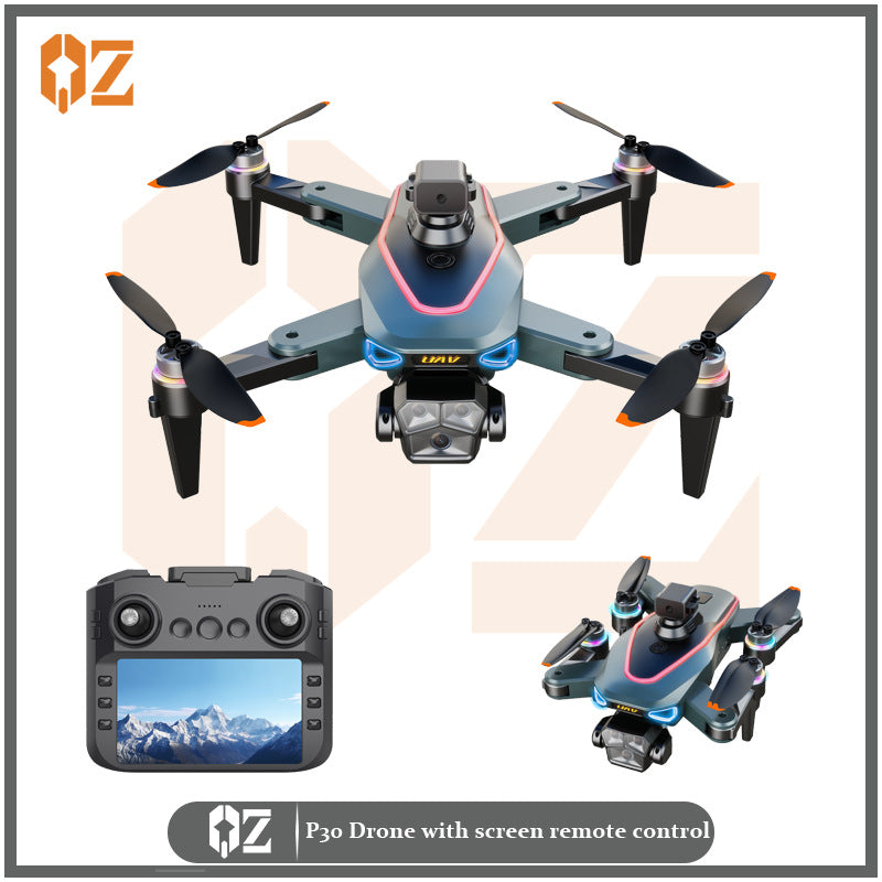 p30 drone with screen remote control, gps auto-return, long-endurance, hd aerial photography, and obstacle avoidance