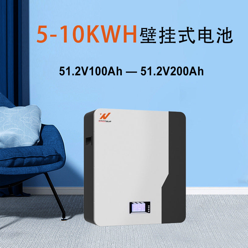 WingoSolar wall mounted 4.8-10 KWH lithium iron phosphate energy storage battery