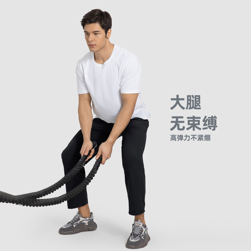 New men's casual sports trousers - summer lightweight quick-dry straight-leg pants - outdoor loose fit slimming gym pants dmk006