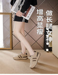 Women's plus size leather sneakers for cross-border e-commerce: versatile, lightweight, non-slip, fashionable casual shoes for spring/autumn 2026