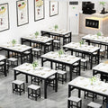 Dining table and chair set - restaurant, home, breakfast, snack bar, rectangular, commercial canteen, fast food counter table (no backrest)