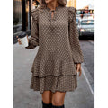 Real shot in stockexport cross-border 1688 full body printing tie multi-layer hem fashiondress