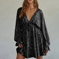new arrival strap v-neck sequin skirt sexy hot girl skirt drapedclassydress women's summerclassy sense
