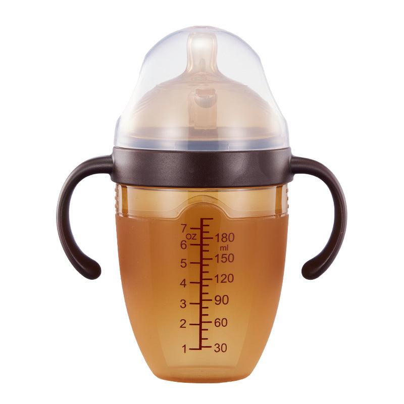 breast milk solid feeling all silicone feeding bottle nano silver weaning artifact baby anti-flatulence feeding bottle 210ml