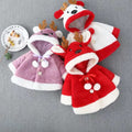 Newborn baby hooded sweater, thickened fleece autumn/winter windproof outerwear, girls' sweater - direct from the manufacturer